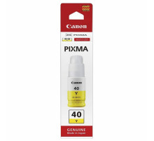 Чернила CANON (GI-40Y) для СНПЧ Pixma G5040/G6040, желтые, ресурс 7700 страниц, оригинальные, 3402C001