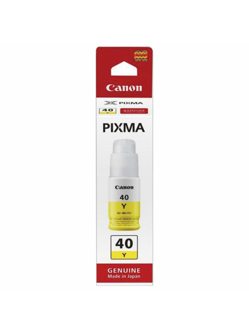 Чернила CANON (GI-40Y) для СНПЧ Pixma G5040/G6040, желтые, ресурс 7700 страниц, оригинальные, 3402C001