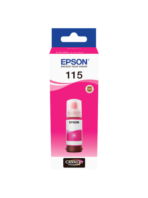 Чернила EPSON 115 (C13T07D34A) для СНПЧ L8160/L8180, пурпурные, объем 70 мл, ОРИГИНАЛЬНЫЕ