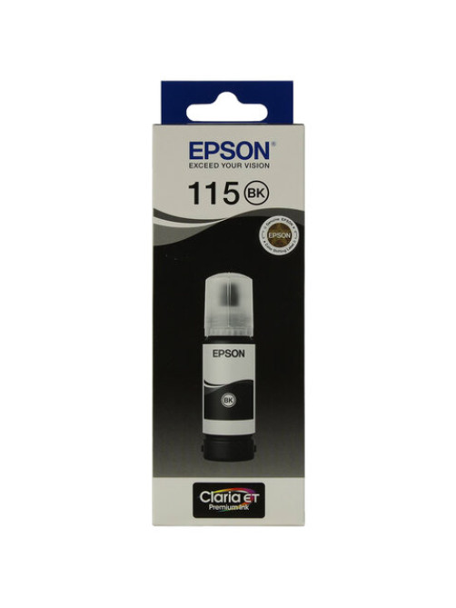 Чернила EPSON 115 (C13T07C14A) для СНПЧ L8160/L8180, черные пигментные, объем 70 мл, ОРИГИНАЛЬНЫЕ