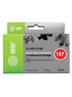 Картридж струйный CACTUS (CS-PFI107BK) для CANON PF680/685/780/785, черный
