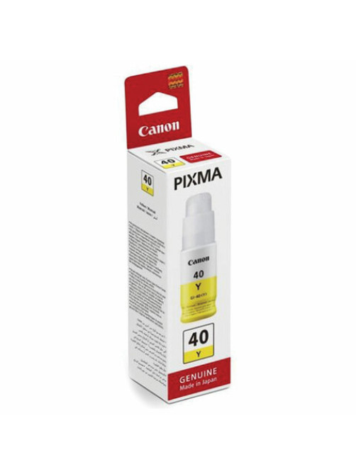Чернила CANON (GI-40Y) для СНПЧ Pixma G5040/G6040, желтые, ресурс 7700 страниц, оригинальные, 3402C001