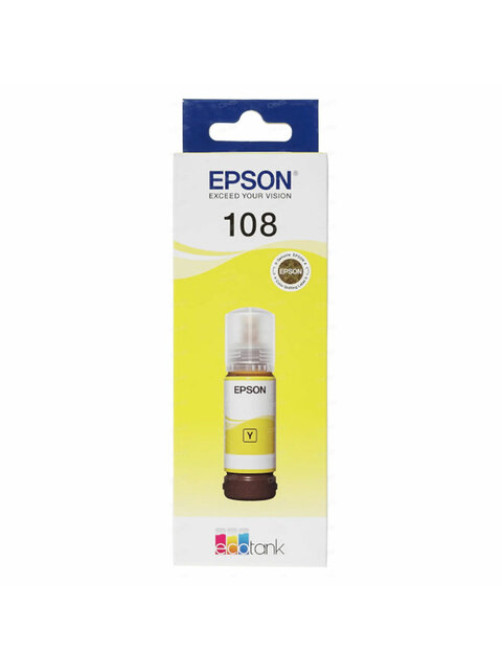 Чернила EPSON 108 (C13T09C44A) для СНПЧ EPSON L8050 /L8100 /L18050, желтые, ОРИГИНАЛЬНЫЕ