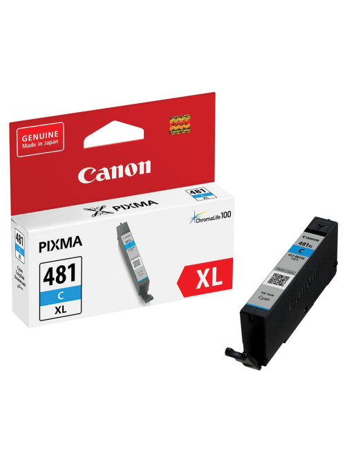Картридж струйный CANON (CLI-481C XL) для PIXMA TS704 / TS6140, голубой, ресурс 515 страниц, оригинальный, 2044C001