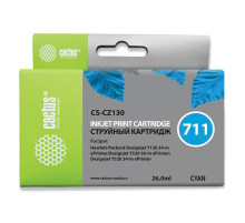 Картридж струйный CACTUS (CS-CZ130) для плоттеров HP DesignJet T120/T520, голубой
