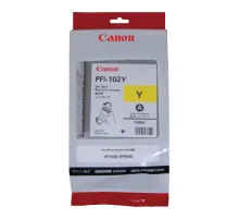 Картридж струйный CANON (PFI-102Y) iPF500/510/F600/605/610/650/655/700/710/720, желтый, оригинальный, 130 мл, 0898B001