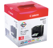 Картридж струйный CANON (PGI-2400XL BK/C/M/Y) iB4040/MB5040/MB5340, КОМПЛЕКТ, оригинальный, 4 цвета, 9257B004
