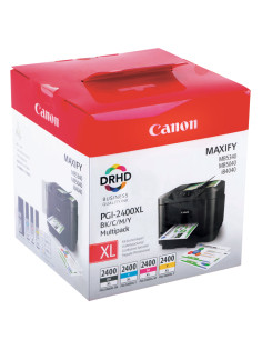 Картридж струйный CANON (PGI-2400XL BK/C/M/Y) iB4040/MB5040/MB5340, КОМПЛЕКТ, оригинальный, 4 цвета, 9257B004