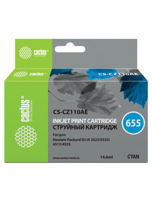 Картридж струйный CACTUS (CS-CZ110AE) для HP Deskjet I3525/5525/4515/4525, голубой