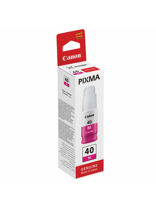 Чернила CANON (GI-40M) для СНПЧ Pixma G5040/G6040, пурпурные, ресурс 7700 страниц, оригинальные, 3401C001