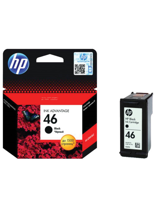 Картридж струйный HP (CZ637AE) DeskJet Ink Advantage 2020hc/2520hc, №46, черный, оригинальный, ресурс 1500 стр.
