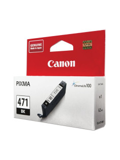 Картридж струйный CANON (CLI-471BK) PIXMA MG5740/MG6840/MG7740, черный, оригинальный, ресурс 1105 стр., 0400C001