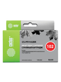 Картридж струйный CACTUS (CS-PFI102BK) для CANON iPF500/510/F600/605/650/700, черный