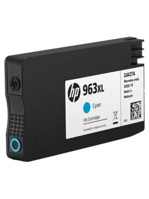 Картридж струйный HP (3JA27AE) для HP OfficeJet Pro 9010/9013/9020/9023, №963Xl, голубой, ресурс 1600 страниц