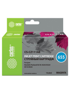 Картридж струйный CACTUS (CS-CZ111AE) для HP Deskjet I3525/5525/4515/4525, пурпурный