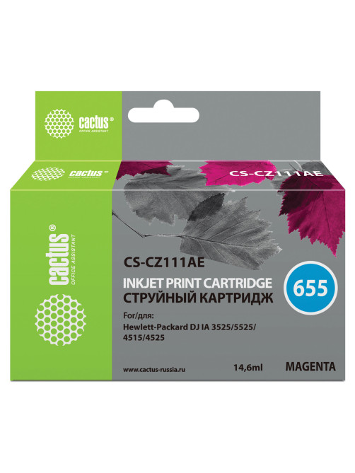 Картридж струйный CACTUS (CS-CZ111AE) для HP Deskjet I3525/5525/4515/4525, пурпурный