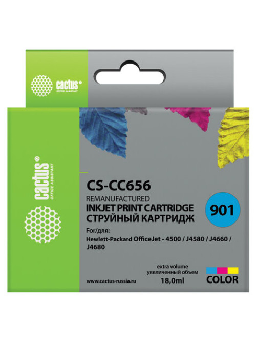 Картридж струйный CACTUS (CS-CC656) для HP OfficeJet J4580/J4660/J4680, цветной