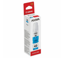 Чернила CANON (GI-40C) для СНПЧ Pixma G5040/G6040, голубые, ресурс 7700 страниц, оригинальные, 3400C001