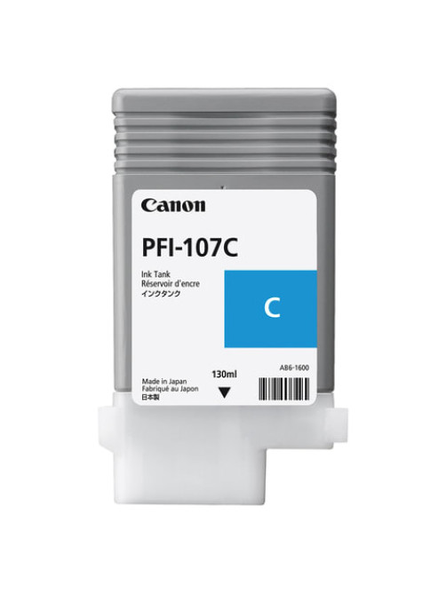 Картридж струйный CANON (PFI-107C) iPF680/685/780/785, голубой, оригинальный, ресурс 130 мл, 6706B001