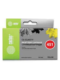 Картридж струйный CACTUS (CS-CLI451Y) для CANON Pixma iP7240, желтый