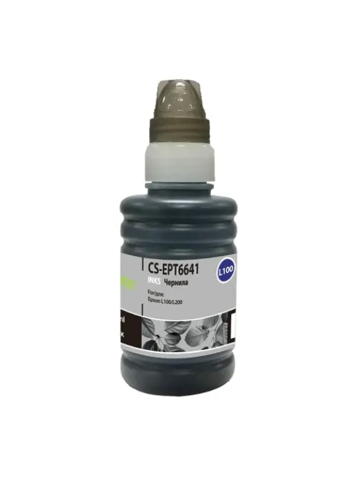 Чернила CACTUS (CS-EPT6641) для СНПЧ EPSON L100/L110/L200/L210/L300, черные, 0,1 л