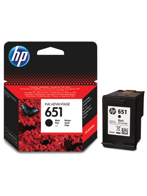 Картридж струйный HP (С2P10AE) Ink Advantage 5575/5645/OfficeJet 202, №651, черный, оригинальный, ресурс 600 стр., C2P10AE