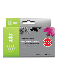 Картридж струйный CACTUS (CS-PGI2400XLM) для CANON iB4040/MB5040/MB5340, пурпурный