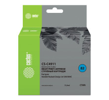 Картридж струйный CACTUS (CS-C4911) для плоттеров HP DesignJet 500/510/800, голубой