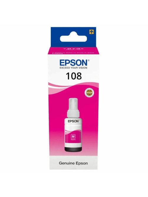 Чернила EPSON 108 (C13T09C34A) для СНПЧ EPSON L8050 /L8100 /L18050, пурпурные, ОРИГИНАЛЬНЫЕ