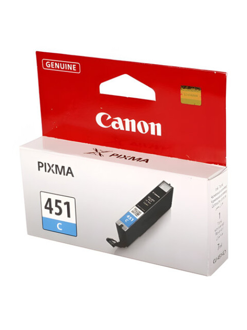 Картридж струйный CANON (CLI-451C) Pixma iP7240 и другие, голубой, оригинальный, 6524B001