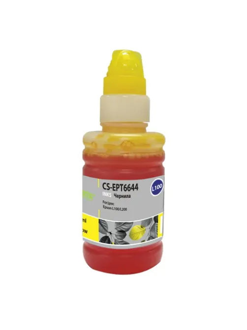 Чернила CACTUS (CS-EPT6644) для СНПЧ EPSON L100/L110/L200/L210/L300, желтые, 0,1 л