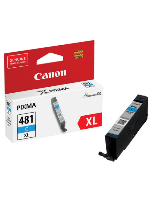 Картридж струйный CANON (CLI-481C XL) для PIXMA TS704 / TS6140, голубой, ресурс 515 страниц, оригинальный, 2044C001