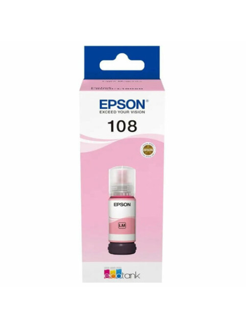 Чернила EPSON 108 (C13T09C64A) для СНПЧ EPSON L8050 /L8100 /L18050, светло-пурпурные, ОРИГИНАЛЬНЫЕ