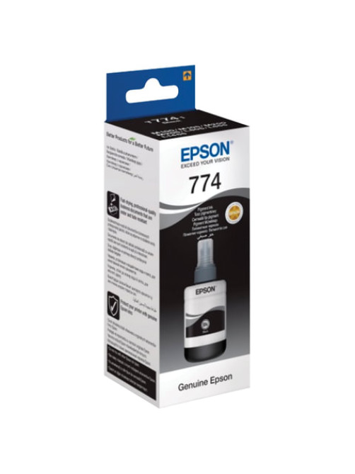 Чернила EPSON 774 (T7741) для СНПЧ Epson M100/M105/M200, черные, ОРИГИНАЛЬНЫЕ, C13T77414A