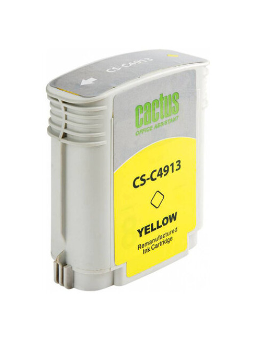 Картридж струйный CACTUS (CS-C4913) для плоттеров HP DesignJet 500/510/800, желтый