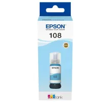 Чернила EPSON 108 (C13T09C54A) для СНПЧ EPSON L8050 /L8100 /L18050, светло-голубые, ОРИГИНАЛЬНЫЕ