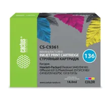 Картридж струйный CACTUS (CS-C9361) для HP Officejet 6313/Photosmart C3183, цветной