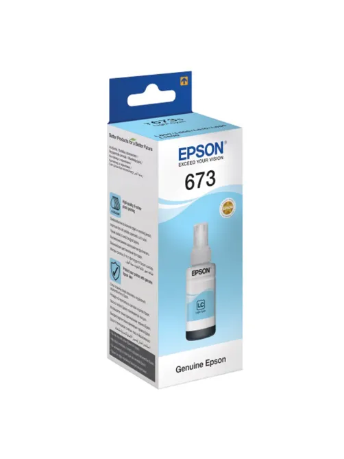 Чернила EPSON 673 (T6735) для СНПЧ Epson L800/L805/L810/L850/L1800, светло-голубые, ОРИГИНАЛЬНЫЕ, C13T67354A/598