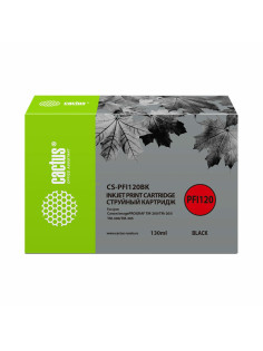 Картридж струйный CACTUS (CS-PFI120BK) для Canon imagePROGRAF TM-200/TM-205/TM-300, черный, 130 мл
