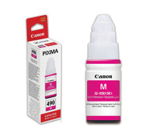 Чернила CANON (GI-490M) для СНПЧ Pixma G1400\G2400\G3400, пурпурные, ресурс 7000 стр., оригинальные, 0665C001