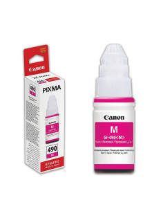 Чернила CANON (GI-490M) для СНПЧ Pixma G1400\G2400\G3400, пурпурные, ресурс 7000 стр., оригинальные, 0665C001