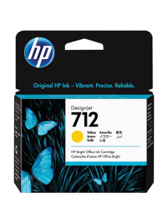 Картридж струйный для плоттера HP (3ED69A) DesignJet T230/T250/T630/T650, № 712, желтый, оригинальный