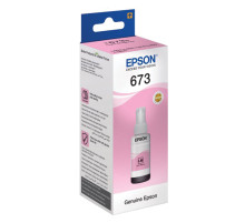 Чернила EPSON 673 (T6736) для СНПЧ Epson L800/L805/L810/L850/L1800, светло-пурпурные, ОРИГИНАЛЬНЫЕ, C13T67364A/698