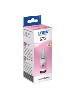 Чернила EPSON 673 (T6736) для СНПЧ Epson L800/L805/L810/L850/L1800, светло-пурпурные, ОРИГИНАЛЬНЫЕ, C13T67364A/698