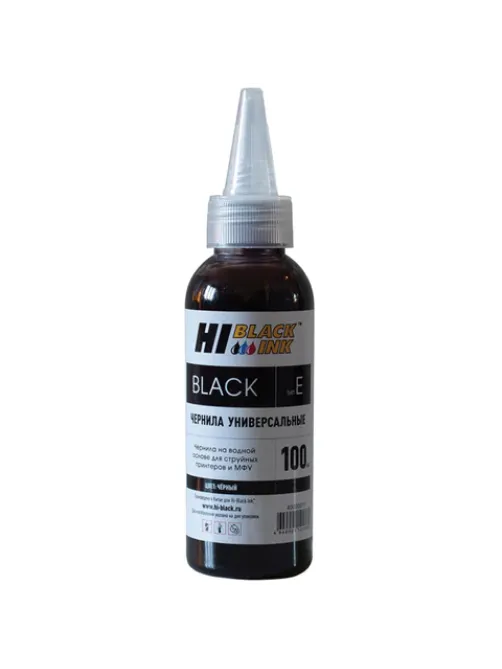 Чернила HI-BLACK для EPSON (Тип E) универсальные, черные 0,1 л, водные, 150701038002