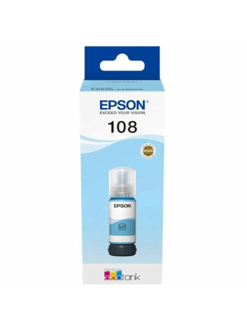 Чернила EPSON 108 (C13T09C54A) для СНПЧ EPSON L8050 /L8100 /L18050, светло-голубые, ОРИГИНАЛЬНЫЕ