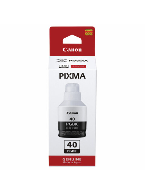 Чернила CANON (GI-40BK) для СНПЧ Pixma G5040/G6040/GM2040, черные, ресурс 6000 страниц, оригинальные, 3385C001