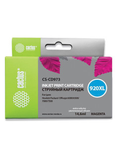 Картридж струйный CACTUS (CS-CD973) для HP Officejet 6000/6500/7000, пурпурный
