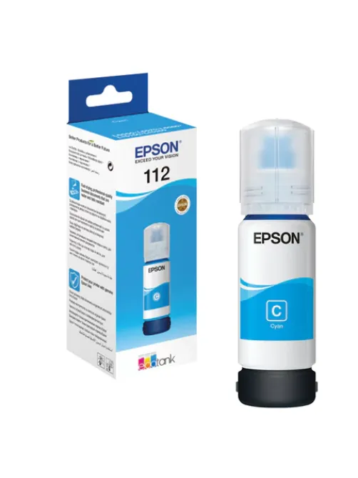 Чернила EPSON 112 (C13T06C24A) для СНПЧ EPSON L11160 /L15150 /L15160 /L6550/L6570, голубые, ОРИГИНАЛЬНЫЕ