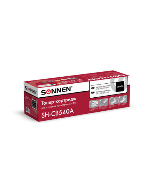 Картридж лазерный SONNEN (SH-CB540A) для HP CLJ CP1215/1515 ВЫСШЕЕ КАЧЕСТВО, черный, 2200 страниц, 363954